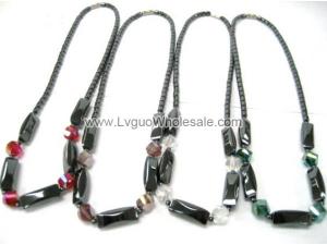 Assorted Color Crystal Hematite Beads Stone Necklace